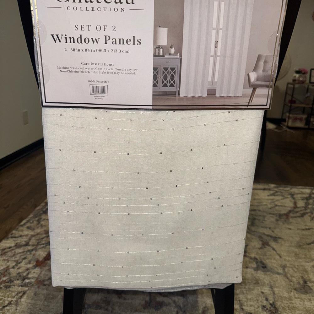 White Window Curtains - Set of 2